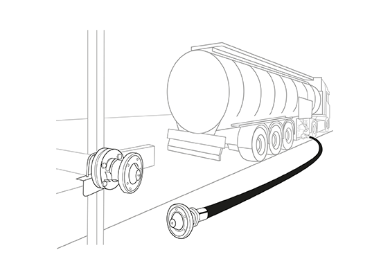NGX breakaway coupling separated