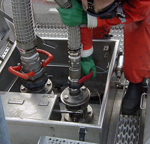 instalación química del acople en seco todo matic